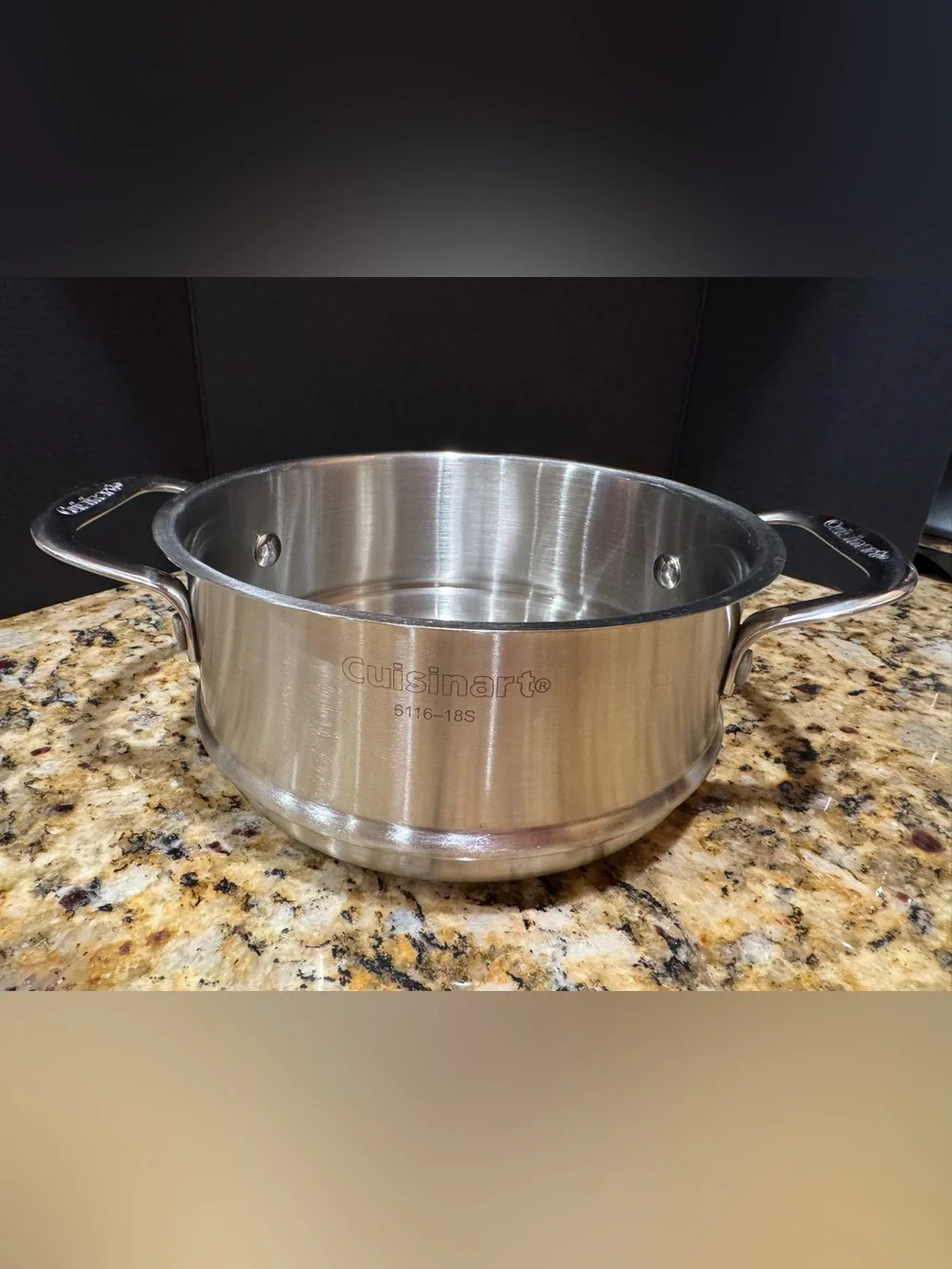 Cuisinart Stainless Steel Two-Handle Steamer/Strainer Insert 7.5” (6116-18s)
